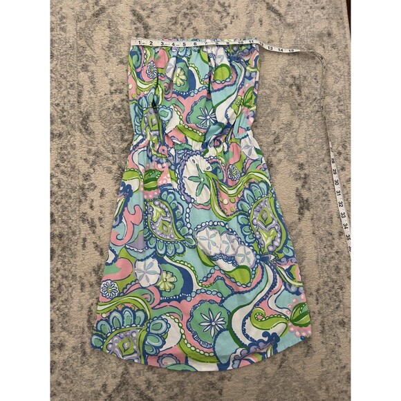 Lilly Pulitzer Women’s XS WINDSOR Strapless Dress Multi Conch Republic Pima - Picture 3 of 7